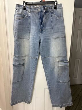 Light Blue Women’s Workwear Cargo Jeans